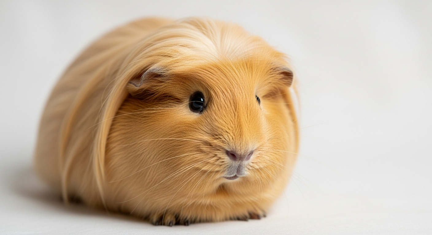 Silkie (Sheltie) guinea pig breed